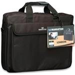 Manhattan taška pre notebooky, London Briefcase, polyester, čierna