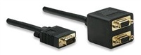 Manhattan Video Splitter kabel, VGA 1xmale na 2xfemale VGA