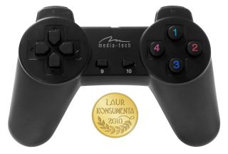 Media-Tech ADVENTURER II štandardný digitálny PC gamepad, USB, 10 tlačidiel