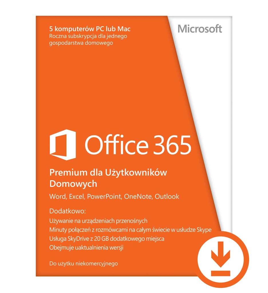 Microsoft Office 365 Home - Licence na předplatné (1 rok) - up to 6 users - ESD - 32/64 bitů, Click 6GQ-00092