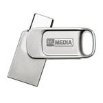 MyMedia MyDual USB 2.0, USB 2.0, 64GB, strieborný, 69267, USB A / USB C, s krytkou