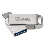 MyMedia MyDual USB 3.2 Gen 1, 128GB, 69271, strieborný, 69271, USB A / USB C, s otočnou krytkou