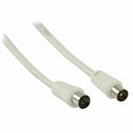 Nedis CSGP40000WT30 - Koaxiální Kabel 90 dB | IEC (Koaxiální) Zástrčka - IEC (Koaxiální) Zásuvka | 3 m | Bílá barva
