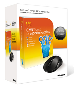 Office 2010 Bonus Box - Office pre podnikatelov 2010 Slovak DVD + Mouse