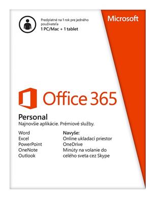 Office 365 Personal 32-bit/x64 Slovak - predplatné na 1 rok QQ2-00082
