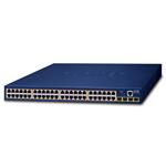 Planet GS-4210-48P4S PoE switch L2/L4, 48x 1000Base-T, 4x SFP, Web/SNMPv3, extend 10Mb/s, 802.3at 600W GS-4210-48P4S-V3