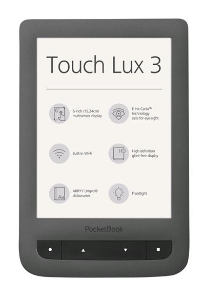 POCKETBOOK e-book reader 626 Touch Lux 3/ 4GB/ 6"/ Wi-Fi/ micro USB/ šedá + 100knih ZDARMA PB626(2)-Y-WW