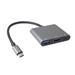 PremiumCord Adaptér USB-C na HDMI + USB3.0 + PD, rozlišení 4K a FULL HD 1080p ku31hdmi20