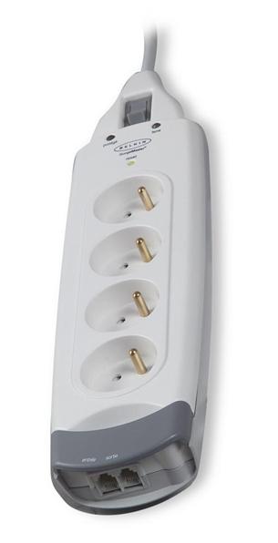 Prepäťová ochrana Belkin SurgeMaster, biela, 4 zásuvky, ochrana Tel(RJ11), 2m kábel F9H410ep2M