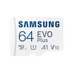 Samsung EVO Plus/micro SDXC/64GB/UHS-I U1 / Class 10/+ Adaptér/Bílá MB-MC64SA/EU