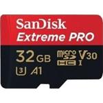 SANDISK EXTREME PRO microSDHC 32GB 100/90 MB/s A1 C10 V30 UHS-I U3 SDSQXCG-032G-GN6MA