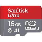 SanDisk microSDHC 16GB Ultra Android (+SD Adapter, 98 MB/s, A1,Class10) SDSQUAR-016G-GN6MA