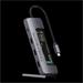Satechi USB-C Hybrid Multiport adaptér with SSD enclosure - Black Aluminium ST-UCHSEK