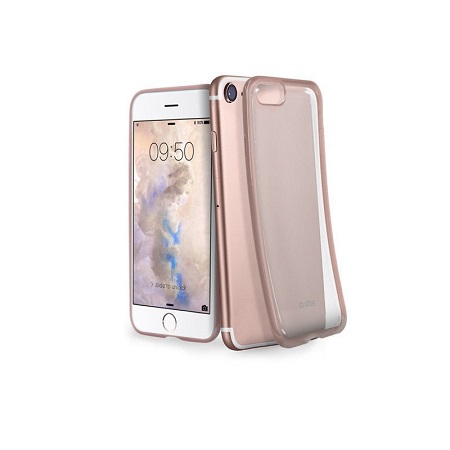 SBS - Extra Slim Gold Collection puzdro pre iPhone 8/7/6S/6, transparentná ružová TECOVERSLIMIP7P