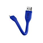SBS - Kábel Mini s USB/Micro-USB, 12 cm, modrá TECABLEMICROSHFLATB