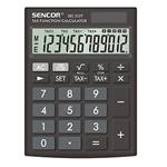 Sencor Kalkulačka SEC 332 T, čierna, stolová, dvanásťmiestna, duálne napájanie