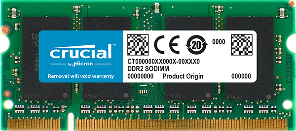 SO-DIMM 1GB DDR2-667 MHz Crucial CL5 CT12864AC667