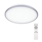 Solight LED stropné svetlo Silver, okrúhle, 24W, 1800lm, stmievateľné, diaľkové ovládanie, 38cm WO761