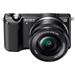SONY ILCE-5000 Fotoaparát Alfa 5000 s bajonetem E + 16-50mm objektiv - Black ILCE5000LB.CEC