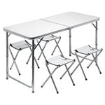Stôl Cattara DOUBLE šedý + 4x stolička 8591686134889