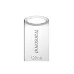 Transcend 128GB JetFlash 710S, USB 3.1 Gen 1 flash disk, malé rozměry, stříbrný kov TS128GJF710S