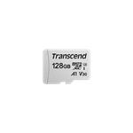 Transcend 128GB microSDXC 300S UHS-I U3 V30 A1 (Class 10) paměťová karta (s adaptérem), 95MB/s R, 45MB/s TS128GUSD300S-A