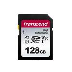 Transcend 128GB SDXC 330S UHS-I U3 V30 A2 paměťová karta, 100 MB/s R, 85 MB/s W TS128GSDC330S