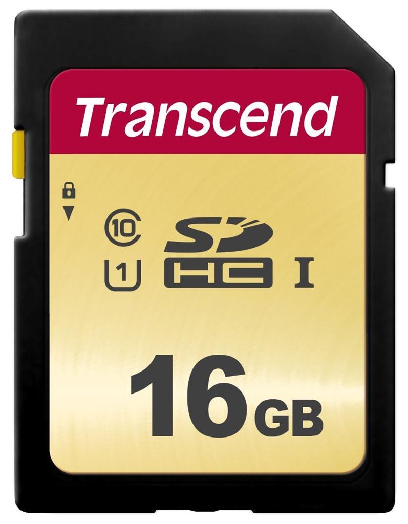 Transcend 16GB SDHC 500S (Class 10) UHS-I U1 (Ultimate) MLC paměťová karta TS16GSDC500S