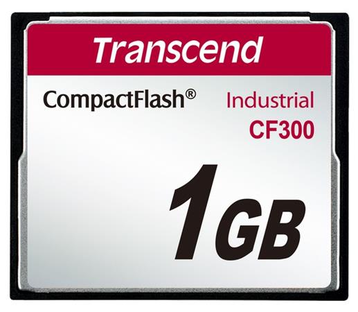 Transcend 1GB INDUSTRIAL CF300 CF CARD, high speed 300X paměťová karta (SLC) TS1GCF300