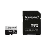 Transcend 256GB microSDXC 340S UHS-I U3 V30 A2 3D TLC (Class 10) paměťová karta (s adaptérem), 160MB/s R, TS256GUSD340S