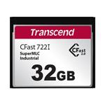 Transcend 32GB INDUSTRIAL TEMP CFAST CFX722I (MLC) paměťová karta (SLC mode), 510MB/s R, 355MB/s TS32GCFX722I