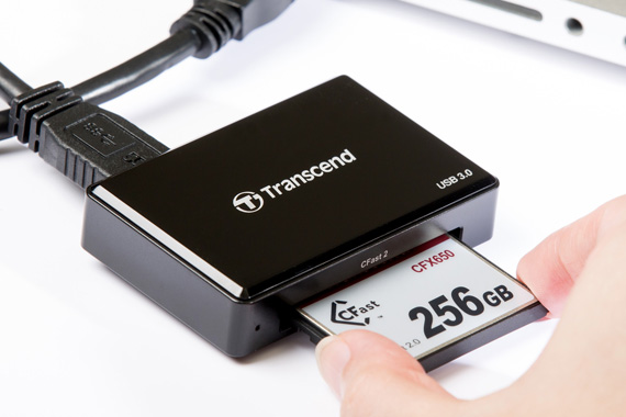 Transcend RDF2 - Čtečka karet (karta CFast typ I, karta CFast typ II) - USB 3.0 TS-RDF2