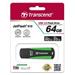TRANSCEND USB Flash Disk JetFlash®810, 64GB, USB 3.0, Black/Green (voděodolný, nárazuvzdorný) (R/W 80/25 MB/s TS64GJF810