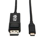 Tripplite Adaptér USB-C / DisplayPort, uzamykatelný konektor, 4K 60Hz, HDR (Samec/Samec), kabel 1.8m U444-006-DP-BE