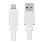 USB kábel (2.0), Apple Lightning- USB A M, 1.2m, biely, Avacom, MFi certifikácia DCUS-MFI-120W