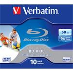 Verbatim BD-R, Dual Layer Printable, 50GB, jewel box, 43736, 6x, 1 ks, pre archiváciu dát