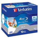 VERBATIM BD-R SL(10-Pack)Jewel/Printable/6x/25GB - predavane po 1ks 43713ks
