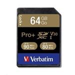 Verbatim pamäťová karta SDXC Pro+, 64GB, SDXC, 49197, UHS-I U3