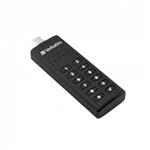 VERBATIM USB C 3.1 Drive 128 GB - Keypad Secure (R:160/W:150 MB/s) GDPR 49432