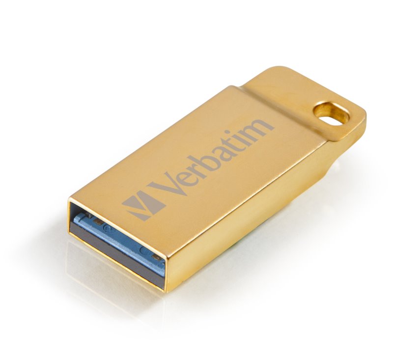 Verbatim USB flash disk, 3.0, 64GB, Store,N,Go Metal Executive, zlatý, 99106