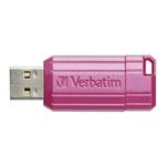 Verbatim USB flash disk, USB 2.0, 128GB, Store,N,Go PinStripe, ružový, 49460, pre archiváciu dát