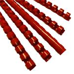 Viazací chrbát Fellowes / Eurosupplies plastový A4 průměr 16mm červený 100ks P1160-cervene