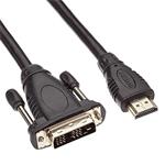 Video kábel DVI (18+1) samec - HDMI samec, 5m, čierny kphdmd5