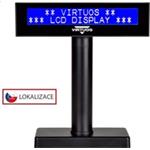 Virtuos LCD zákaznický displej Virtuos FL-2026MB 2x20, USB, černý EJG0008