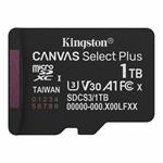 1 TB . microSDXC karta Kingston Canvas Select Plus U3, V30, A1 (r/w 150MB/s) SDCS3/1TBSP