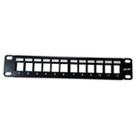 10" modulární stíněný patch panel LEXI-Net 12port, černý PATCHP12PNEOU/F