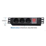 10" napájecí panel OC 3x230V-2m PPO Black 96101