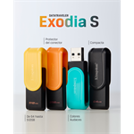 128 GB . USB 3.2 kľúč . Kingston DataTraveler Exodia S (Black + Turquoise) DTXS/128GB