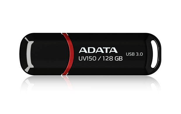 128 GB . USB kľúč . ADATA DashDrive™ Value UV150 USB 3.0, čierny AUV150-128G-RBK