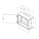 19" dvoudílný rozvaděč 9U/295mm, plechová dveře, IP30, nostost 30kg RBA-09-CD2-CAX-A1